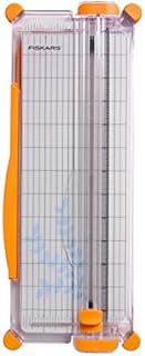 Fiskars SureCut Portable Paper Trimmer, 12 Inch Cut, Orange - 154450-1009