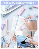 Four Candies Mechanical Pencil Set - 0.7mm (Medium Point), 6PCS Cute Pencils Mechanical with 360PCS (HB & 2B) Lead Refills & 12PCS Erasers & 1PCS Storage Case, Pastel Aesthetic Lead Pencils for School