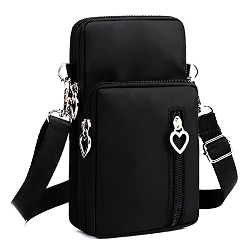Cellphone Purse Women Crossbody Phone Bag Zipper Waterproof Nylon Wallet Ladies Shoulder Bag Wristlet Handbag