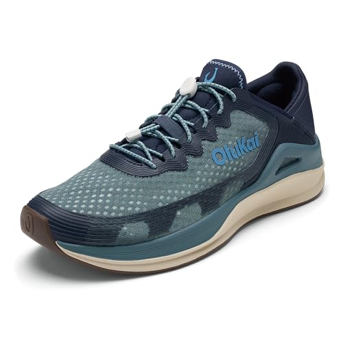 Image of OluKai 'Ahi Men's Water Shoes, Cushioned & Quick-Drying Marine Sneaker, Breathable Mesh & Wet Grip Rubber Outsole for Boats, Docks & Wet Surfaces