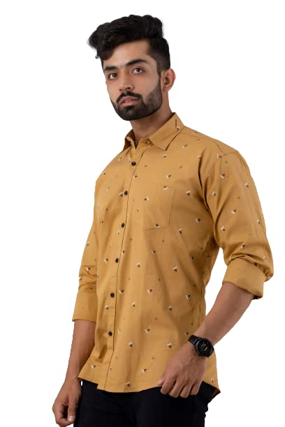 V.COMVCOM Presents Casual Full Sleeves Shirt for Men's with Beautiful Star Print & Pure Cotton Fabric with Beautiful Colour