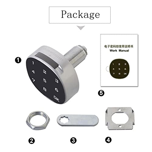 Fechadura digital eletrônica NC 2X com senha inteligente, fácil de instalar, gaveta de armário, casa