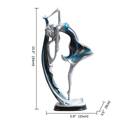 Estatua Resina Bailarina Azul 13 pulgadas Moderna miniatura 7