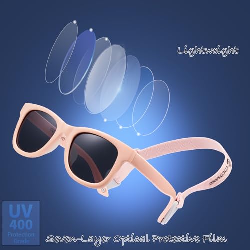 Image of COCOSAND Flexible Polarized Baby Sunglasses with Strap