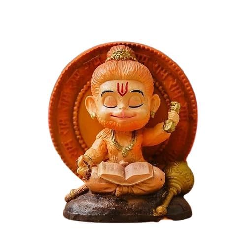 Image of Baby Hanuman Idol for Home Pooja & Mandir - Cute Veer Hanuman Ji Murti, Small Spiritual Statue for Meditation, Home Temple Decor & Religious Gift Showpiece