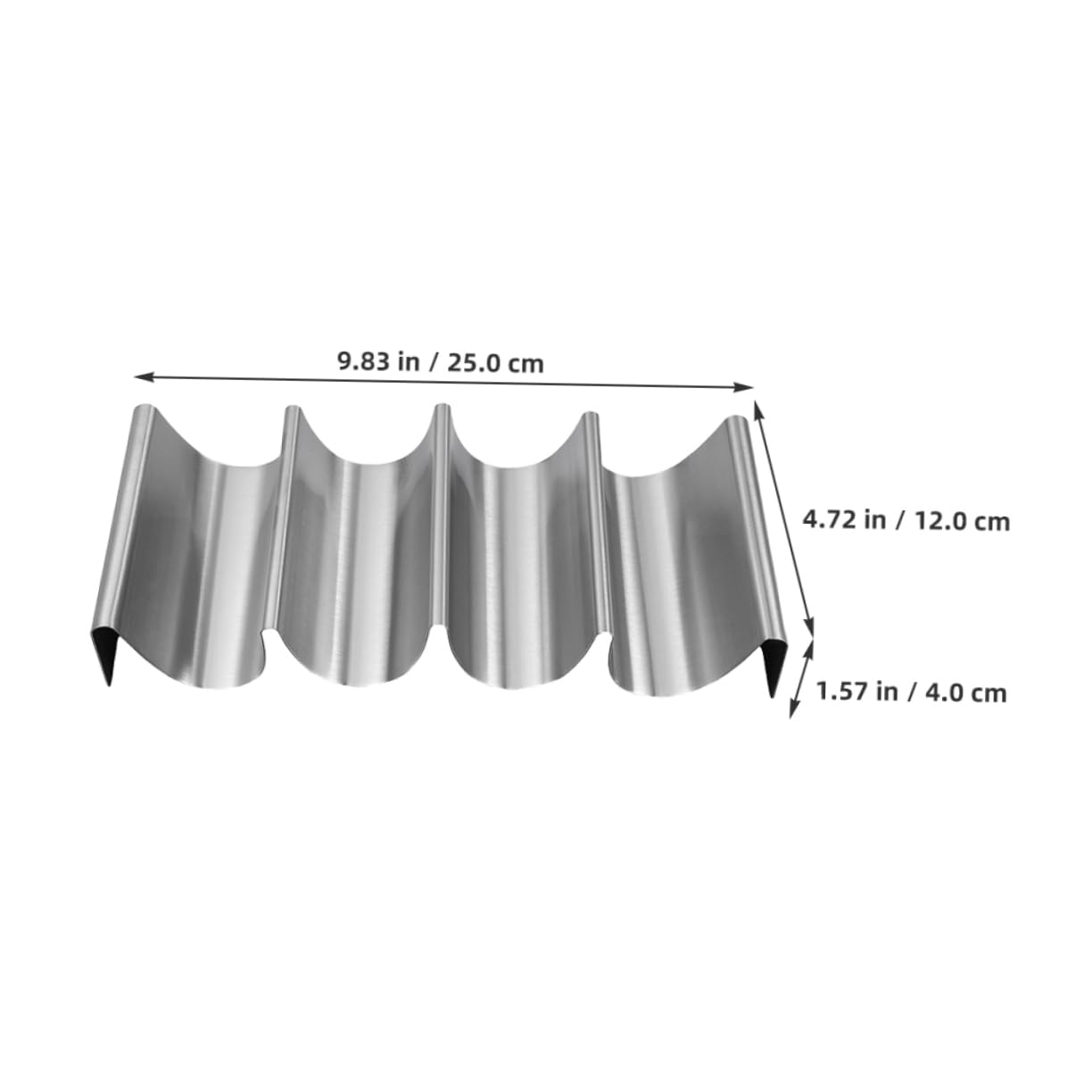 BEBEMOKO 2pcs Stainless Steel Taco Holder Stand Racks for Tacos and Tortillas Dishwasher and Oven for Commercial Kitchens and Home Gatherings