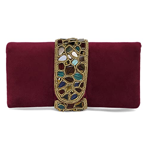 Image of Aheli Clutch Purses Gift for Women Handmade Evening Sling Handbag Stylish Bridal Fashion Bag