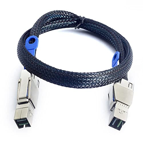Cable Mini SAS HD SFF-8644 a SFF-8644 de 2 metros negro para servidor 5