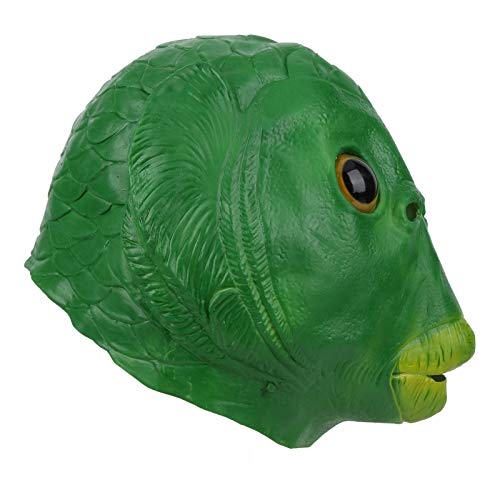 Máscara de festa cabeça de peixe fantasia de Halloween, adereço cosplay máscaras engraçadas de látex