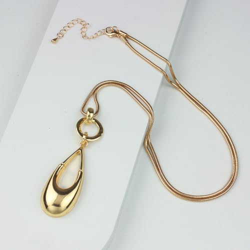 Long Sweater Necklaces for Women Elegant Waterdrop Pendant Layered Y Statement Bohemian Chain Necklace with Gifts Box Fashion Jewelry4