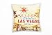 Paul Sinus Art Urban, Straßenschild, Las Vegas, rot, gelb Deko Kissen 40x40cm für Couch Sofa Lounge Zierkissen - Dekoration zum Wohlfühlen