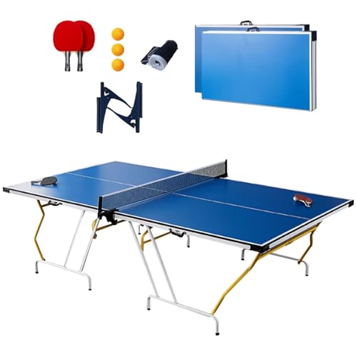 MittelgroßEs, Zusammenklappbares Tischtennis-Tischspielset FüR Kinder Mit Netz/TischtennisschläGern/BäLlen, 274 X 153 X 76 cm Tischtennisplatte, Zum Spielen Zu Hause