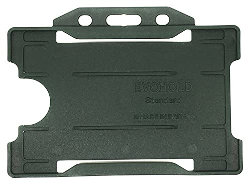 Identity-Plus: Black Rigid Open Faced Landscape ID Card Badge Pass Holder (10)