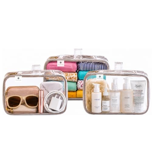Bubag Kit 3 Necessaire Organizadora Multiuso Transparente TAM PP