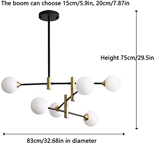 Lustre créatif salon suspension G9 luminaire intérieur design luxe fer plaqué - 2