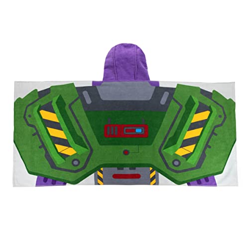 Jay Franco Disney Pixar Lightyear Buzz Hooded Soft & Cozy Kids Cotton Pool/Beach Towel thumb #5