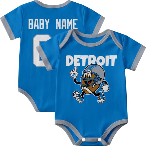 Image of KREDE Baby Clothes Custom Short Sleeves for Baby Boy Gifts | Custom Bodysuit with Number Name Gifts for Baby