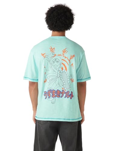 T-shirt Naruto homme Bewakoof Air 1.0 en coton bleu coupe oversize M