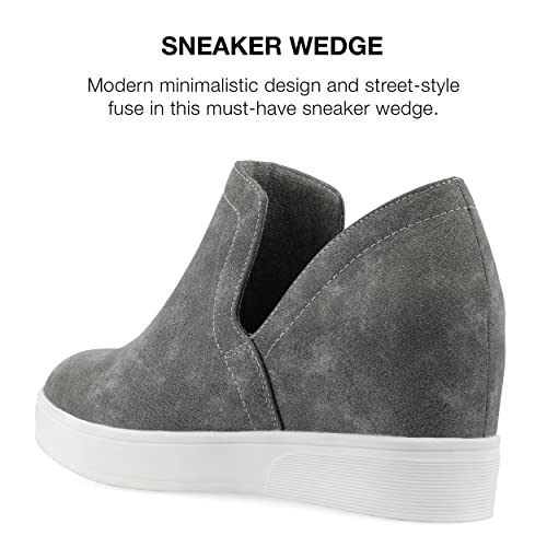 Journee Women's Cardi Sneaker Wedge3