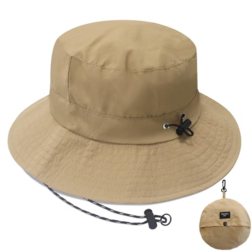 Image of PFFY Waterproof Bucket Hat Rain Quick Dry Hats for Men Women Packable Sun Hat for Fishing Hiking Outdoors