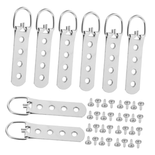 Image of Gadpiparty 8pcs Metal Picture Frame Hardware D-Ring Picture Hangers Screws for Hanging Heavy Duty Framing Hardware D-Ring Hangers Screws