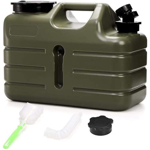 Dicunoy Water Container with Spigot, 3 Gallon Camping Water Storage Container, BPA Free Portable Thick Water Dispenser Tank Jug for Vehicle, Car, Outdoor, Hiking, Emergency, Hurricane Supplies