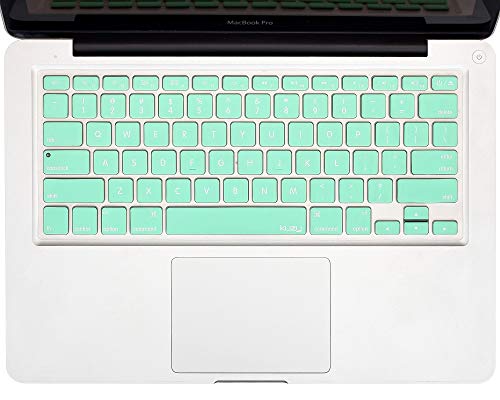 Kuzy - MacBook Keyboard Cover for Older Version MacBook Pro 13, 15, 17 inch and MacBook Air 13 inch, iMac Wireless Keyboard, Apple Computer Accessories Key Board Silicone Skin Protector - Mint Green