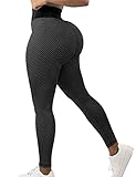 DCCDU TIK TOK Leggings for Women Booty Scrunch High Waist Textured Yoga Pants Tummy Control Ruched Butt Lifting Stretchy Leggings Workout Tights