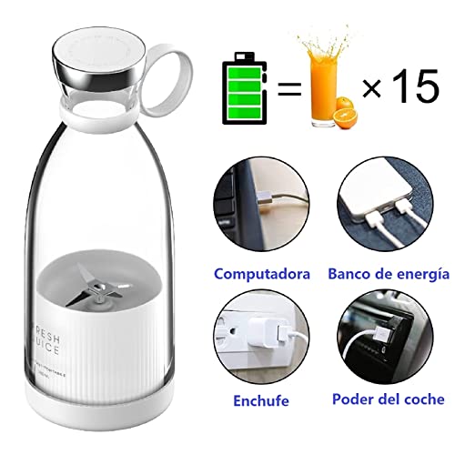 Draagbare Blender Smoothie Maker, 350 ml Draagbare Blender, Blender to go vers sap blender, multifunctionele persoonlijke mini blender voor smoothies of milkshakes, fruit blender - Afbeelding 4