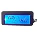 Termometr cyfrowy samochodowy DC12V, wyświetlacz Temperaturem samochodowym LCD/Outdoor Temperature do ciężarówki i ciężarówki - podświetlenie dwa można wybrać dwa