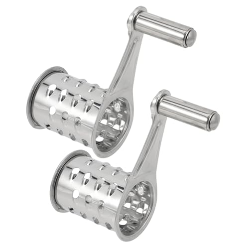Mobestech 2pcs Rallador Manual de Queso de Acero Inoxidable miniatura 1