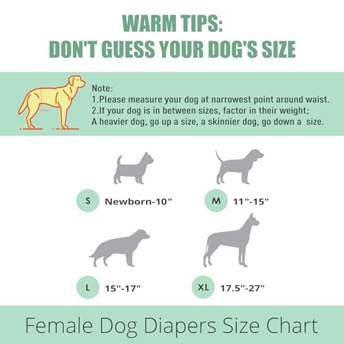 Image of wegreeco Dog Diapers Female (3 Pack), Highly Absorbent Dog Diapers for Female Dogs Washable in Heat, Incontinence, or Excitable Urination (HLF, X-Large)
