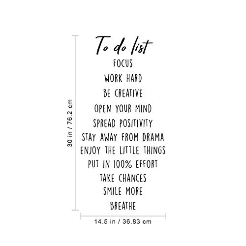 Vinilo Decorativo de Pared To Do List 30 in x 14.5 in miniatura 3