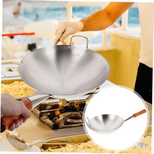 Sartén Wok de acero inoxidable con mango y diseño antiadherente miniatura 7