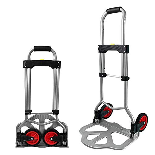Froadp Carrello Portapacchi Pieghevole in Acciaio con Maniglia e Ruote Regolabili in Altezza Scalabile Fino a 60 kg di Portata Furgone per Trasporto Bagagli Campeggio Picnic Viaggi Shopping