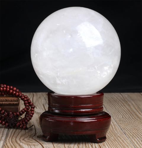 Bola de cuarzo blanco decorativa de 16cm para transformar tu salon en un oasis 7