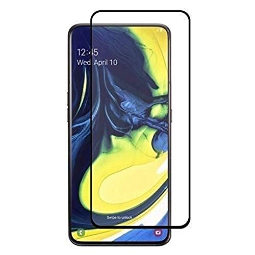 Image of Tempered Glass Screen Protector Compatible For Samsung A80 ; A90 Full Screen Coverage (Except Edge to Edge) and Free Complete Easy Installation kit