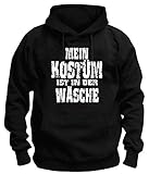 tsp mein kostüm ist in der wäsche - felpa con cappuccio da uomo nero m