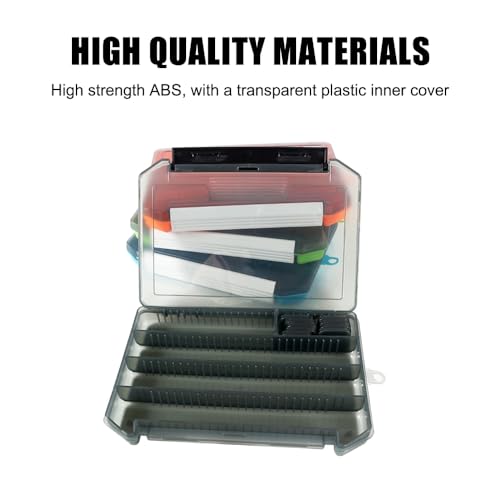 Fishing Tackle Box, Fishing Tackle Tray Box Tackle Organizer with Removable Dividers for Outdoor Fishing, Grey - Image 3