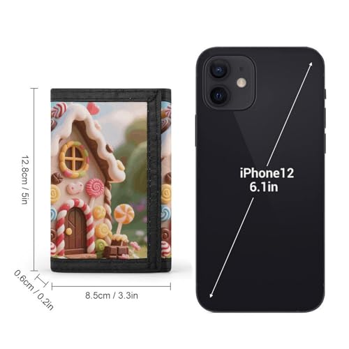 Wallet for Men - Slim Trifold Wallet, Candy House Money Clip, Coin Purse with 8 Credit Card Holder2