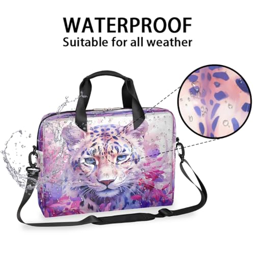 Maletín para laptop 15.6-16 pulg morado floral resistente agua miniatura 3