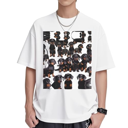 T-shirt teckel en coton doux contre les hauts rigides