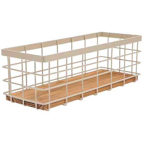 Cesta de almacenamiento de diseño elegante en hierro blanco robusto 2