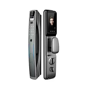 SaifSmart Smart Digital Door Lock, 3D Face Recognition, Video Intercom, Wi-Fi Remote Unlock Using App, Fingerprint, RFID Card, PIN, Manual Keys with 3 Year Onsite Warranty.