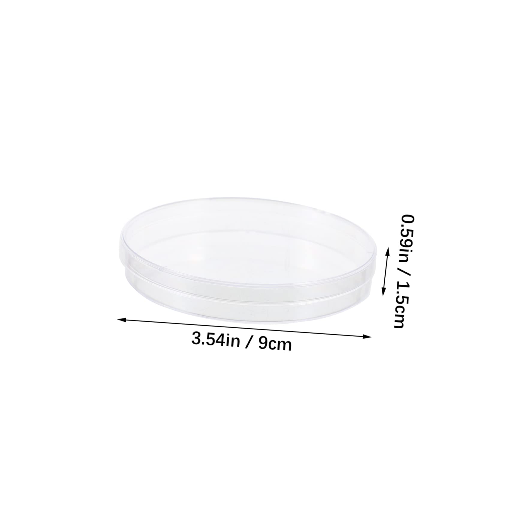 HOMOCONO 20pcs Petri Dish Environmental Friendly Dishes Terrarium Container Culture Plates Clear Container with Lid Round Container with Lid Laboratory Supplies Vials Transparent Plastic