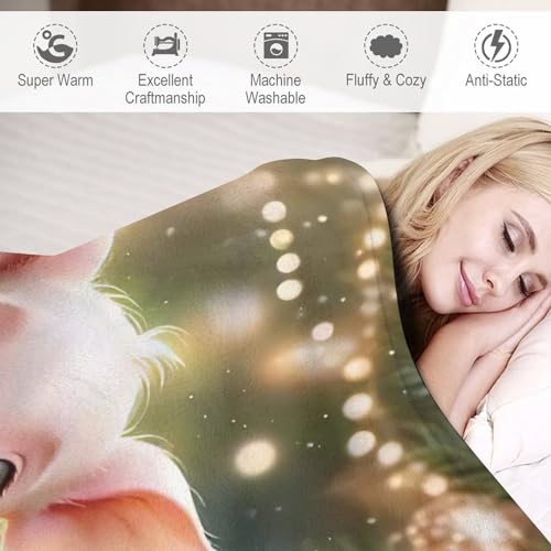 Couverture polaire cochon douce anti-frissons en flannel moelleuse pour lit et divan - 4