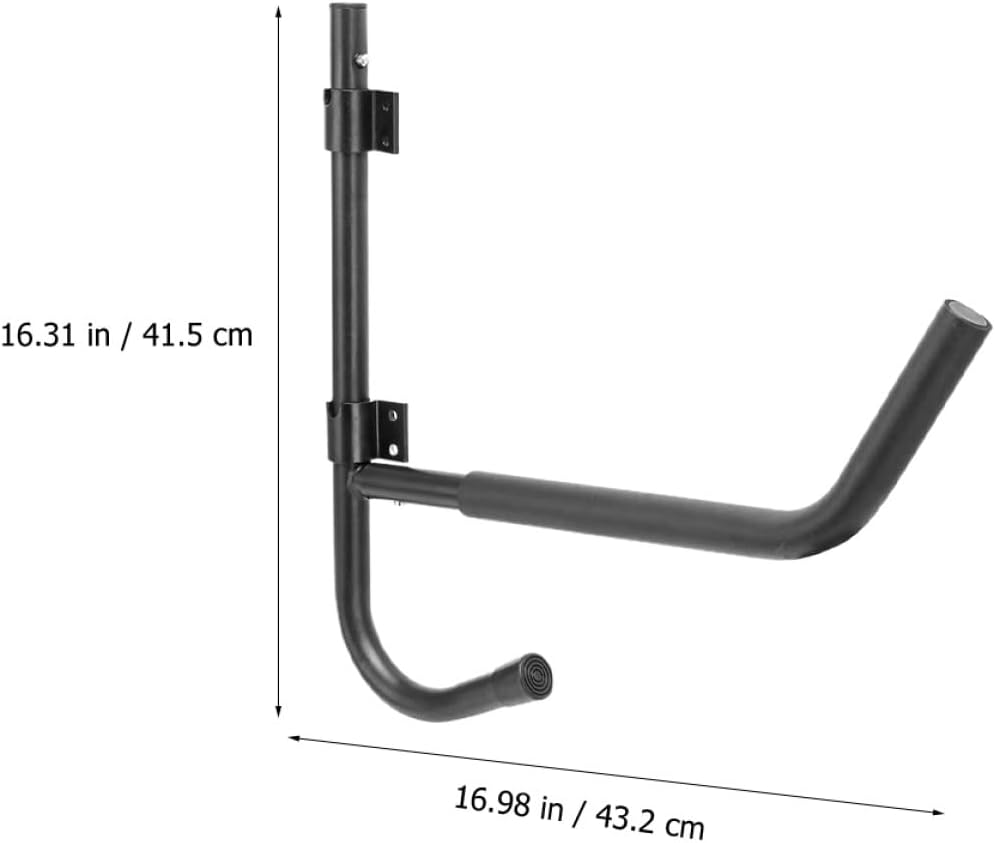 Cabilock Foldable Kayak Storage Rack Wall-Mounted Metal Kayak Holder with Hooks for Outdoor and Indoor Canoe Storage