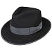Produktbild Stetson Takota Fedora Wollhut mit Kaschmir Wollfilzhut Herrenhut Bogarthut Herren - Ripsband Herbst-Winter - XL (60-61 cm) schwarz