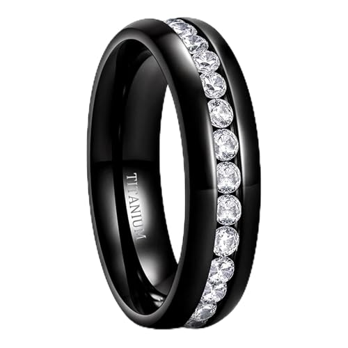 Bague titane homme multicolore KnSam anti-rayures 7MM alliance zirconium