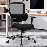 Ergonomic Office Chair, Ergonomic Desk Chair with Adjustable Height, Lumbar Support, High Back Mesh Support with Adjustable Armrests, Task Chairs for Home Office Computer-350LBS